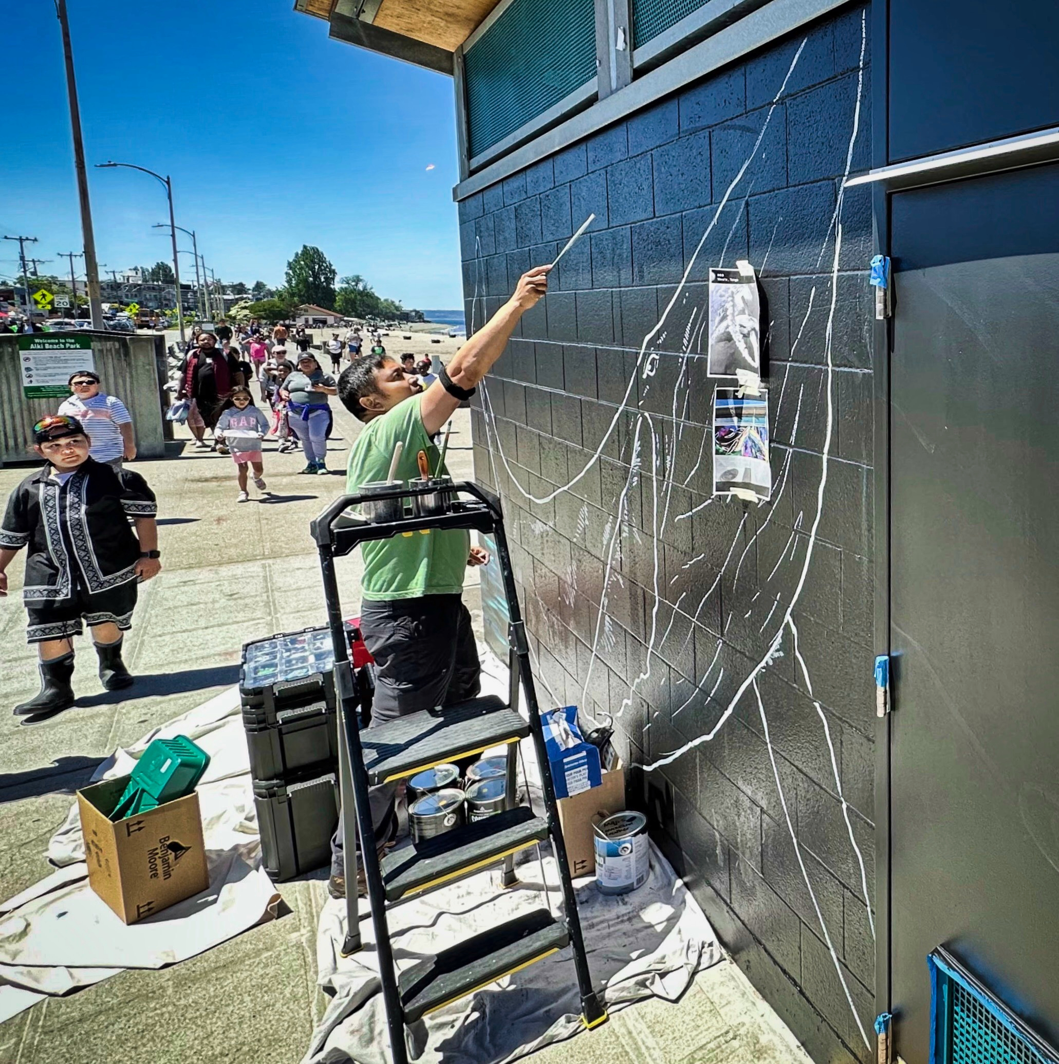 Artist Dozfy brings beauty to the beach; Hopes Corps grant funded